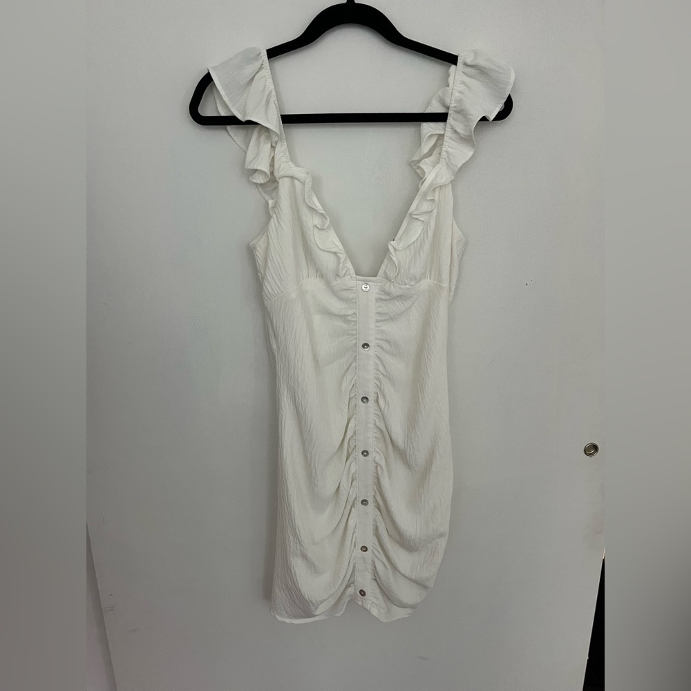 White ruffle dress